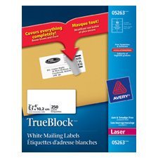 Étiquettes d'expédition blanches laser TrueBlock™