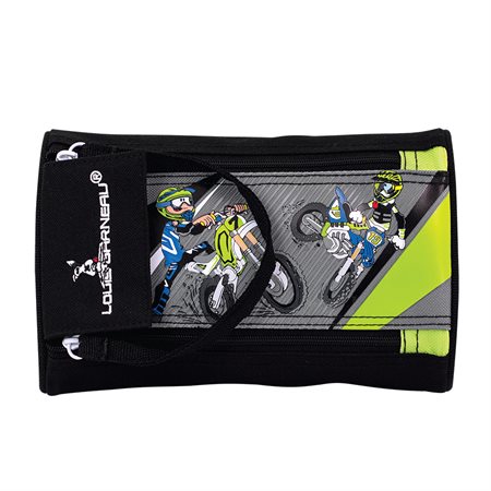Étui à crayons à 2 glissières Motocross