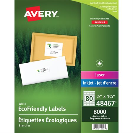 EcoFriendly White Mailing Labels