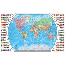 Plastic-coated world map