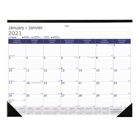 Calendrier sous-main mensuel DuraGlobe™ (2021)