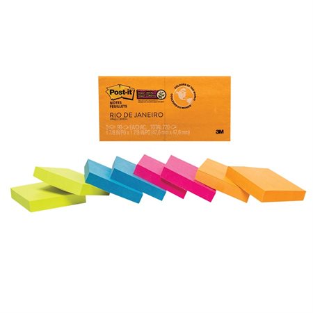 Feuillets Post-it® Super Sticky - collection Rio