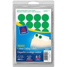 Étiquettes amovibles rondes