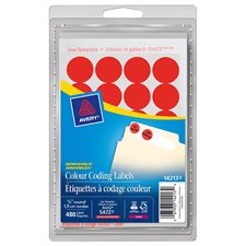 Étiquettes amovibles rondes
