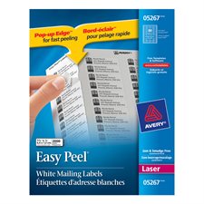 Étiquettes d'adresse blanches laser Easy Peel®