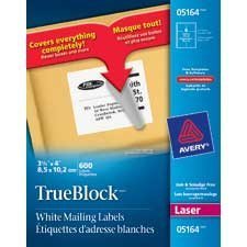 Étiquettes d'expédition blanches laser TrueBlock™