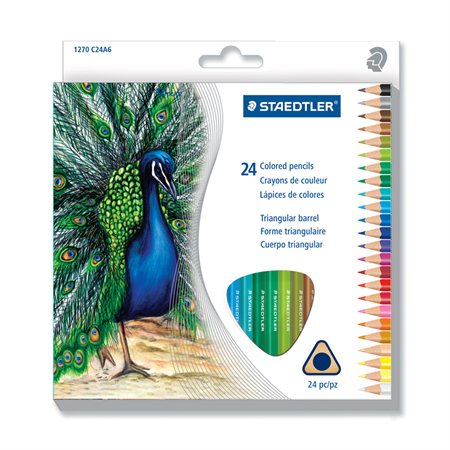 Crayons de couleur triangulaire en bois