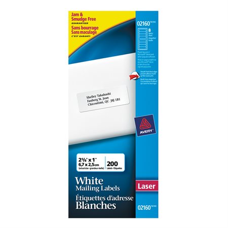Étiquettes de classement blanche
