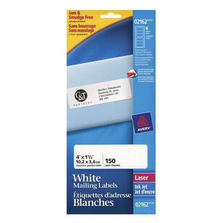 Étiquettes de classement blanche