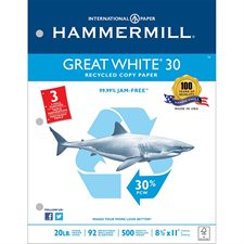 Great White® 30 Recycled Copy Paper
