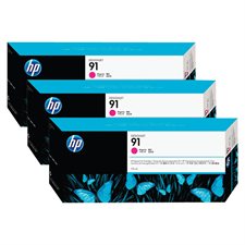 Paquet triple de cartouches jet d'encre HP 91
