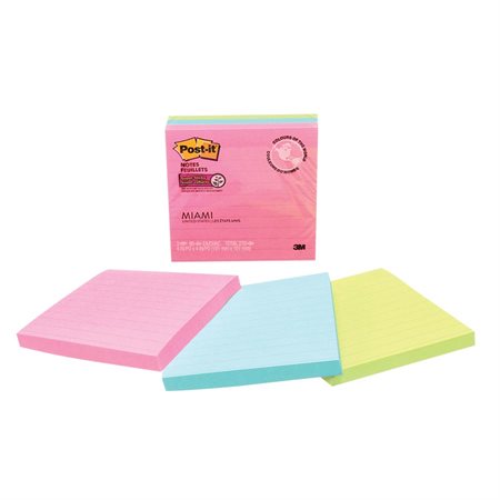 Feuillets Post-it® Super Sticky - collection Miami