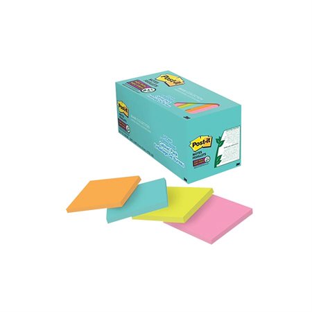 Feuillets Post-it® Super Sticky - collection Miami