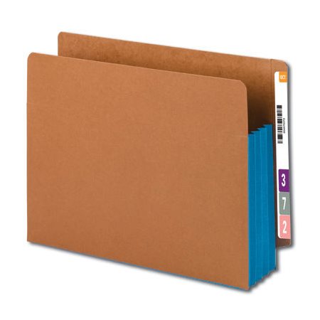 End Tab File Pocket with Coloured Gusset