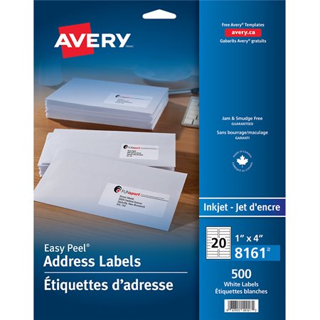 Étiquettes d'adresse blanches Easy Peel®