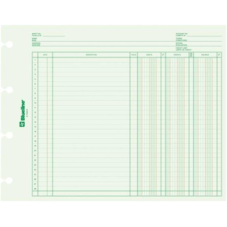 Feuilles de Grand Livre
