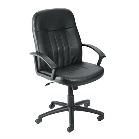 Fauteuil de direction en cuir à dossier moyen