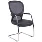 Fauteuil d’invite à dossier moyen maillé respirant