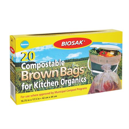 Sacs à ordures biodégradables compostables Biosak®