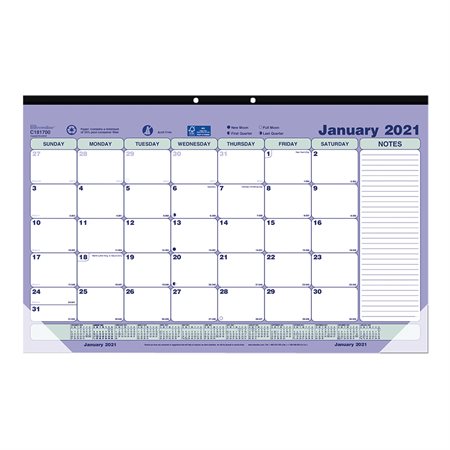 Calendrier sous-main mensuel (2021)