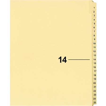 Offix® Individual Numerical Litigation Index Dividers