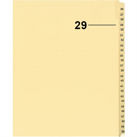 Offix® Individual Numerical Litigation Index Dividers