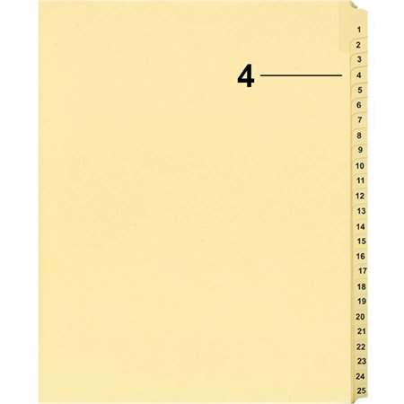 Offix® Individual Numerical Litigation Index Dividers