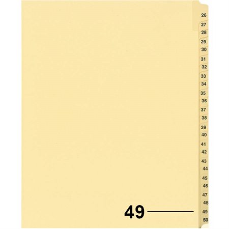 Offix® Individual Numerical Litigation Index Dividers