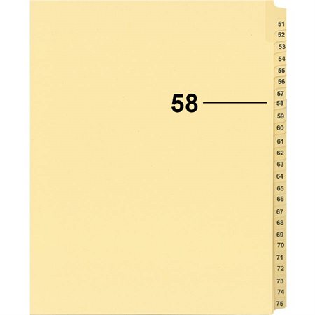 Offix® Individual Numerical Litigation Index Dividers