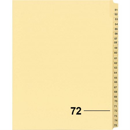 Offix® Individual Numerical Litigation Index Dividers