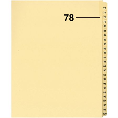 Offix® Individual Numerical Litigation Index Dividers