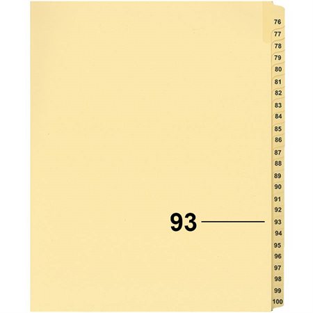 Offix® Individual Numerical Litigation Index Dividers