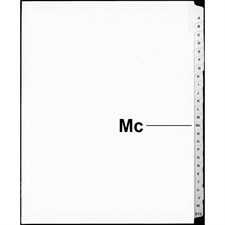 Offix® Alphabetical Litigation Index Dividers