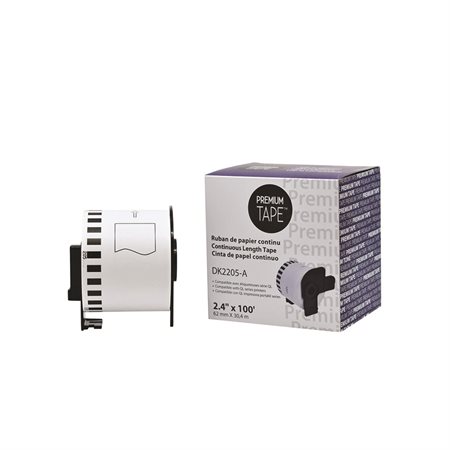 Brother DK-2205 continued WHITE paper 62 mm * 30.48 m compatible