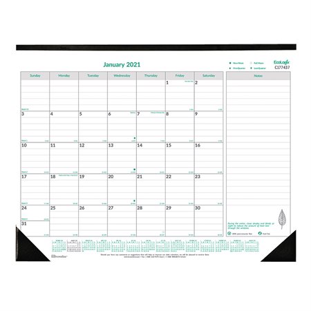 Calendrier sous-main mensuel Ecologix® (2020)