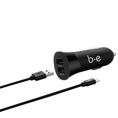 Chargeur de voiture à double port USB