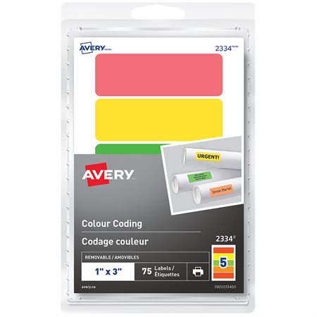 Étiquettes de codage couleur autoadhésifs