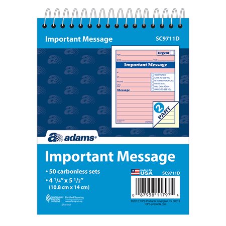 Livre de messages téléphoniques
