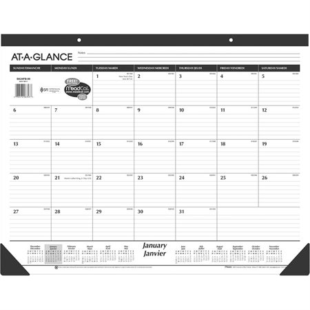 Calendrier sous-main mensuel (2021)