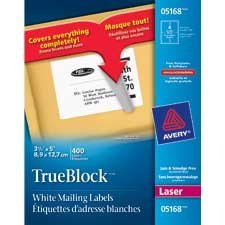 Étiquettes d'expédition blanches laser TrueBlock™