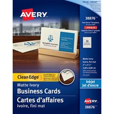 Cartes professionnelles à coupe nette