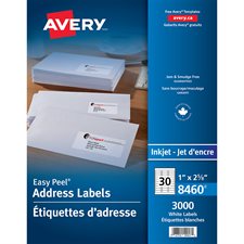 Étiquettes d'adresse blanches Easy Peel®