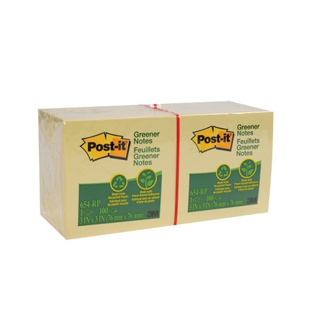 Feuillets autoadhésifs Post-it® recyclés