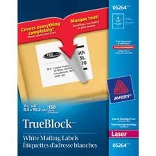 Étiquettes d'expédition blanches laser TrueBlock™