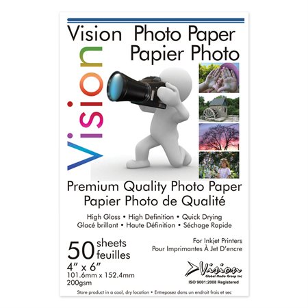 Papier photo fini glacé