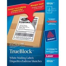 Étiquettes d'expédition blanches laser TrueBlock™