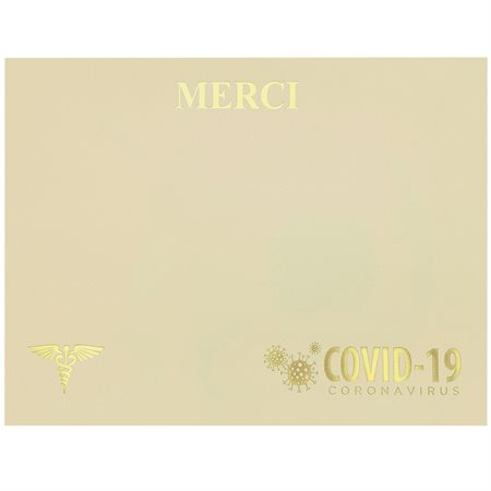 Certificat remerciement Covid-19