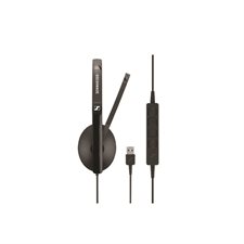 Casque téléphonique double avec connexion USB